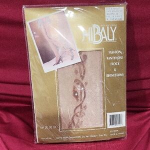 Vintage Hibaly Fashion Pantyhose with Rhinestones